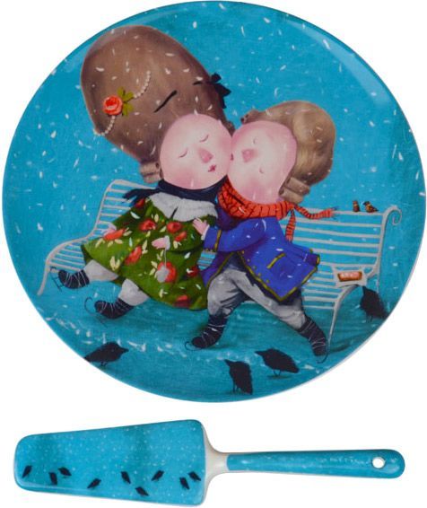 Блюдо для торта Перший поцілунок 27 см 924-341 Gapchinska 