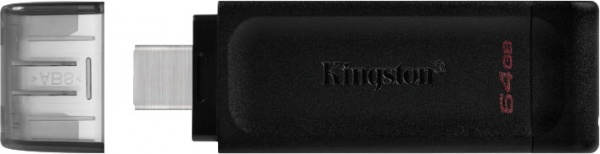 Флеш-память USB Kingston DT70 TYPE-C 64 ГБ USB 3.2 black (DT70/64GB) 