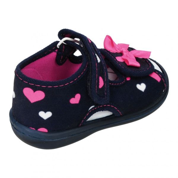 Тапочки для девочек для девочки 3F 2PU26/6 р.26 темно-синий с розовым 
