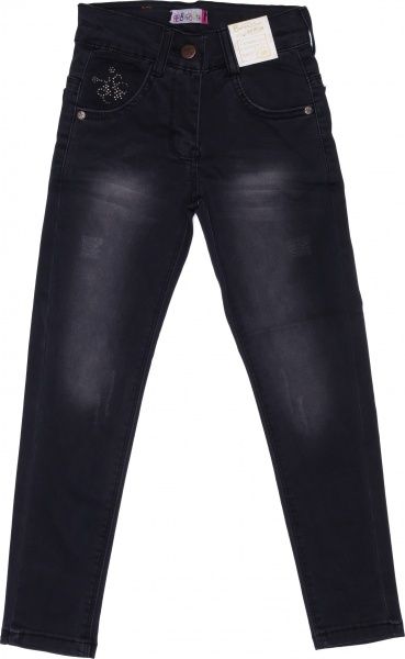 Джинсы Beren Style для девочек 8178 р.152 черный с серым 