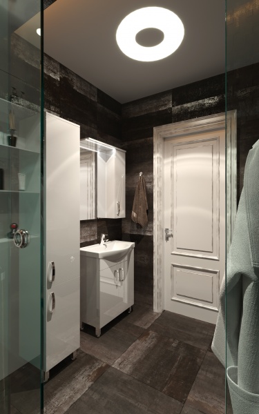 Зеркало со шкафчиком ЮВЕНТА Trento TrnMC-100 левая белая