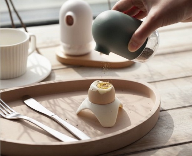 Набор для соли и перца Smart Kitchen by Flamberg Duck green/milk white 14,8х7,3 см