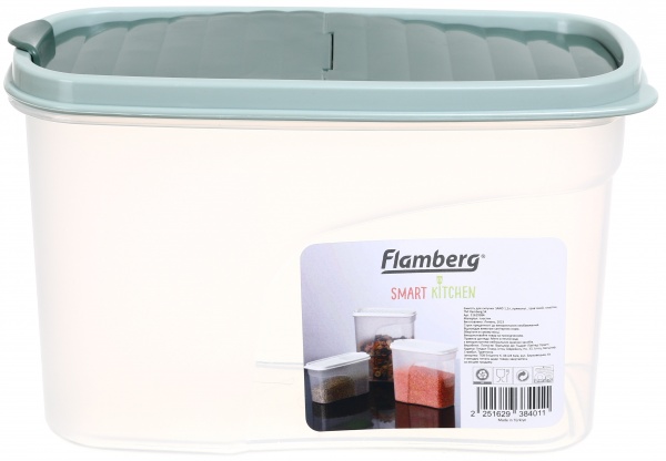 Емкость для хранения Sand 1,2 л травяная Flamberg Smart Kitchen