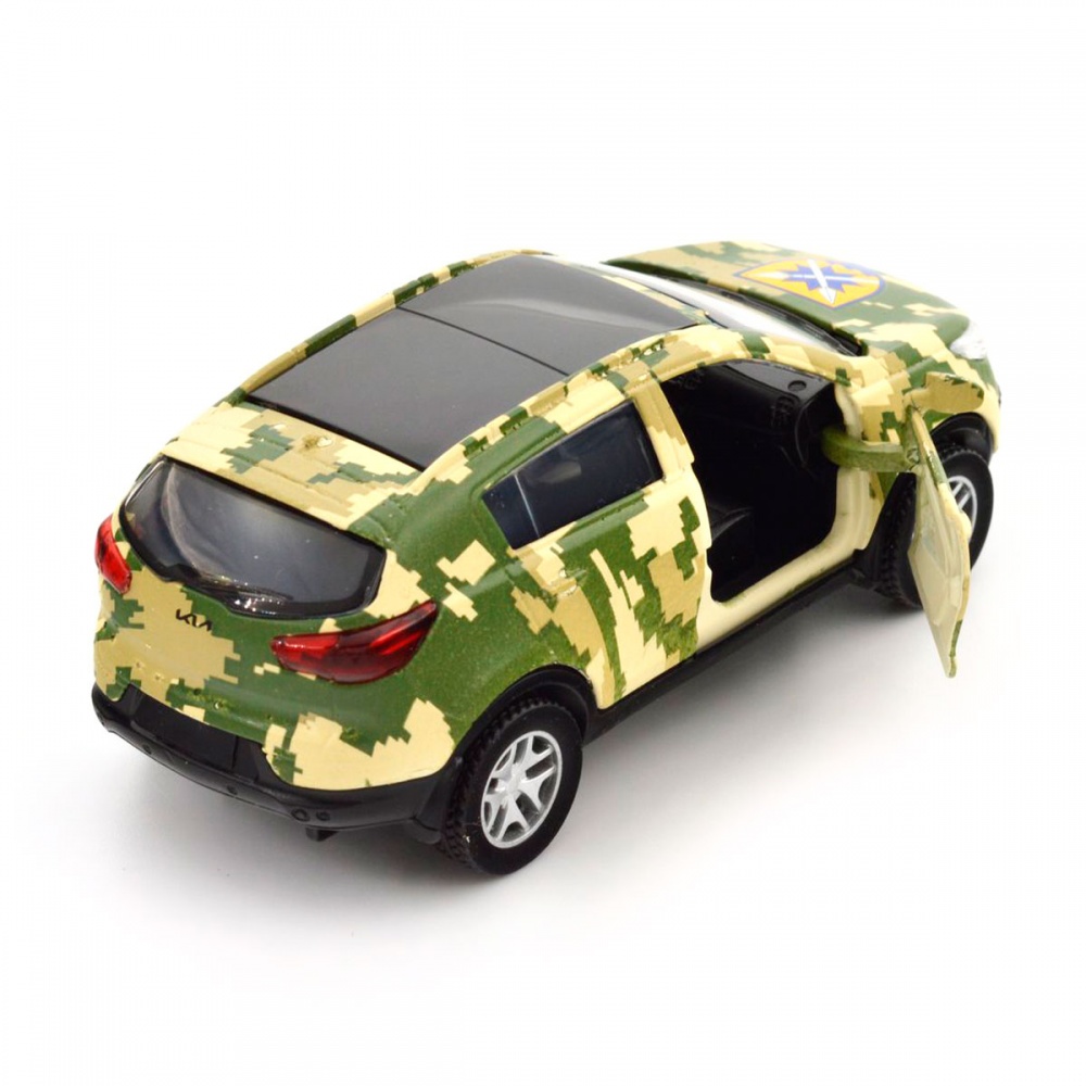 Автомодель TechnoDrive 1:32 серії Шеврони Героїв Kia Sportage R-56 ОМПБр 250362M