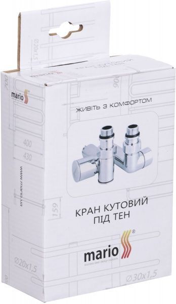 Кран угловой Mario под ТЭН