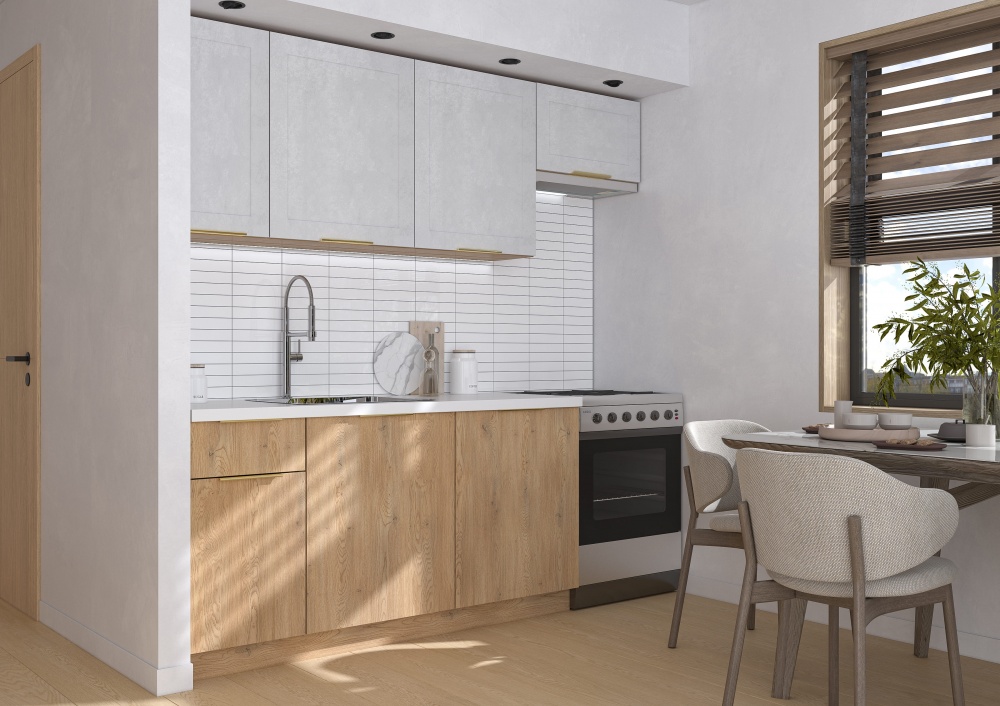 Кухня Грейд Кальяри ДСП / МДФ 2,2мдуб кремона торро/оксид белый/дуб кремона торро