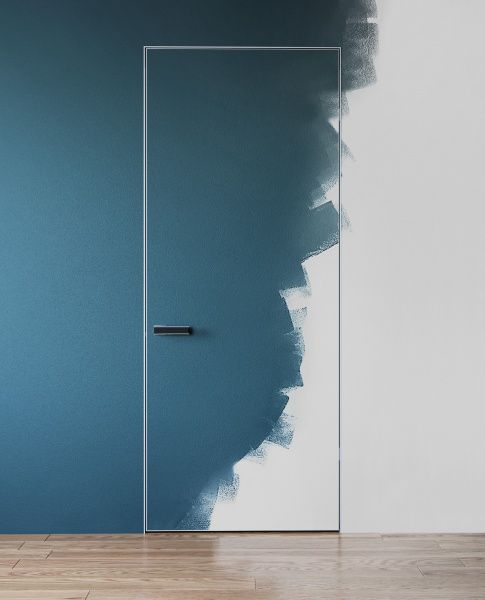 Двери скрытого монтажа SecretDoors алюм./с четвертью левые 2000 мм ПГ 800 мм грунтованные под отделку 