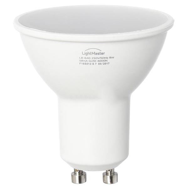 Лампа светодиодная LightMaster LB-640 MR16 матовая 8 Вт GU10 220 В 4000 K