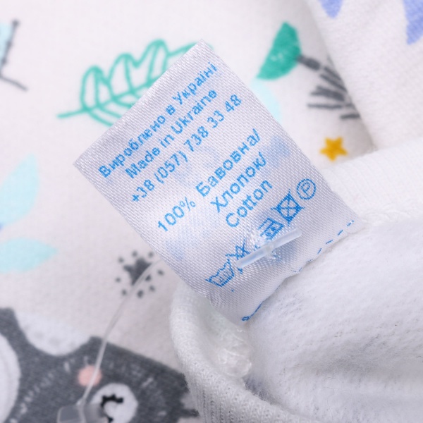 Комбінезон унісекс Minikin р.62 білий із принтом 