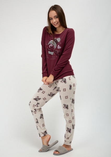 Пижама женская Roksana 1034/16049 р. L баклажановый 