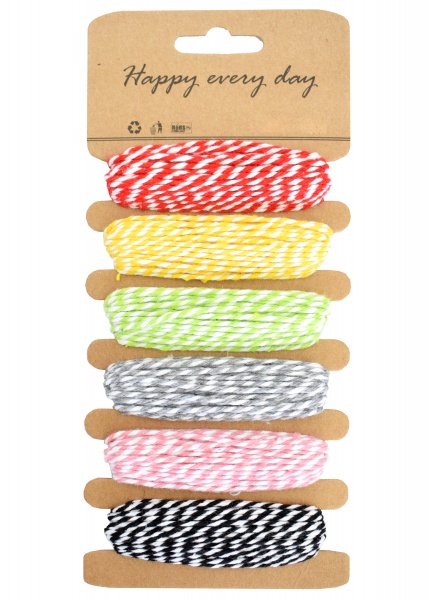 Набір стрiчок для пакування 19335 6 шт. 0,3 см 5,5 м різнокольоровий 