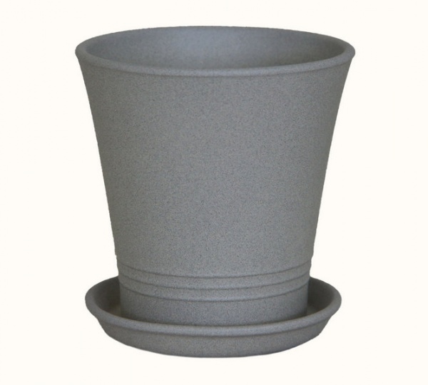 Горщик керамічний Оріана-Запоріжкераміка Модерн крошка круглий 1 л бежевий (068-1-019) 