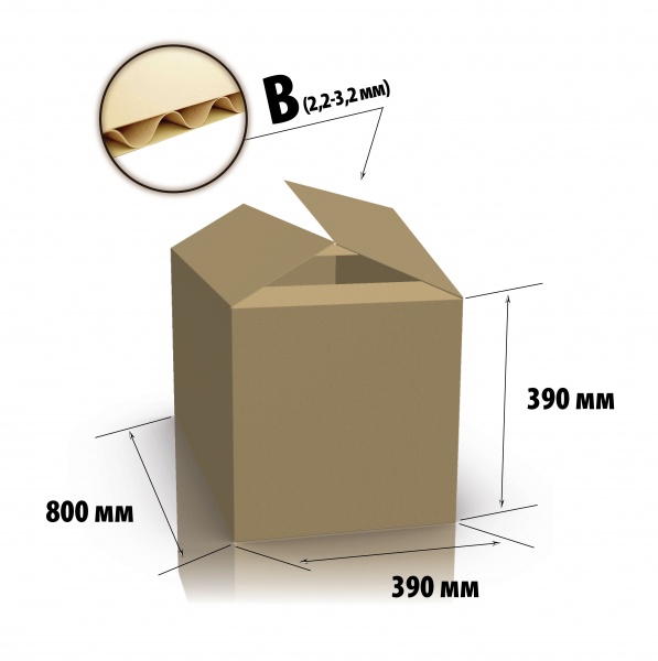 Гофроящик 390 x 800 x 390 мм