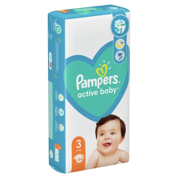 Подгузники Pampers Active Baby Размер 3 (6-10 кг) 54 шт.
