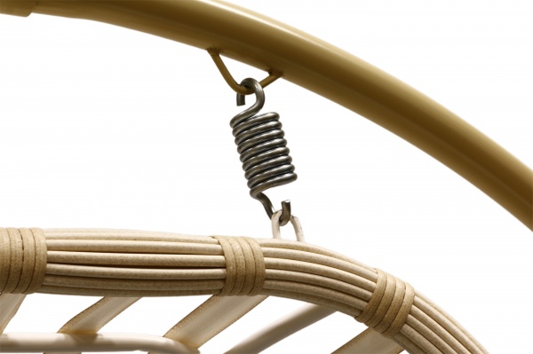 Кресло-кокон Феникс двухместный широкое плетение песочный