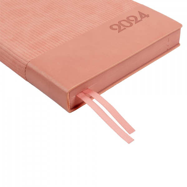 Щоденник датований рожевий 368 стор. Leo Planner Velvet A5 2024