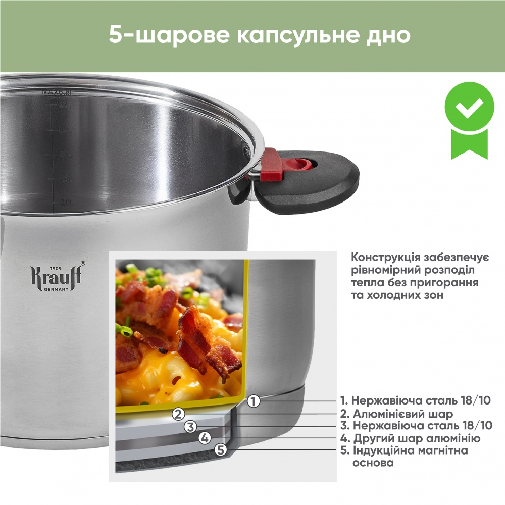 Набор посуды Krauff Genius Master 6 предметов 26-303-014