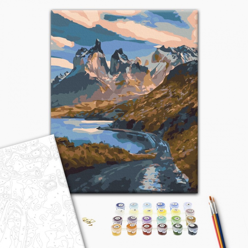 Картина за номерами Гірський серпантин 30х40 см Brushme