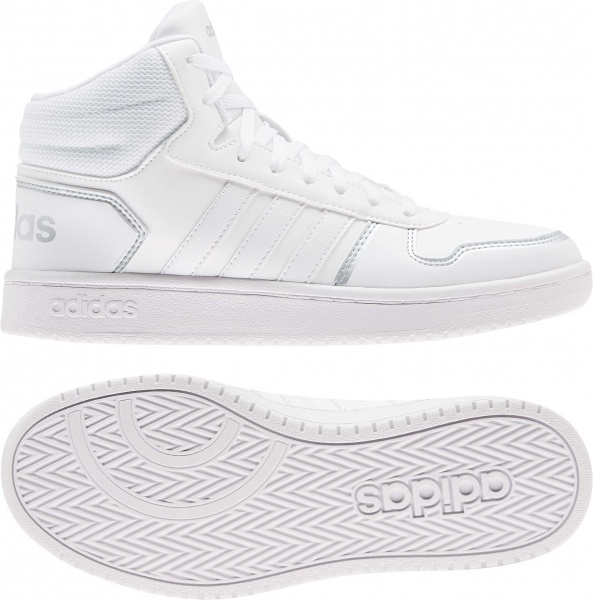 Кроссовки Adidas HOOPS 2.0 MID FY6023 р.UK 7 белый