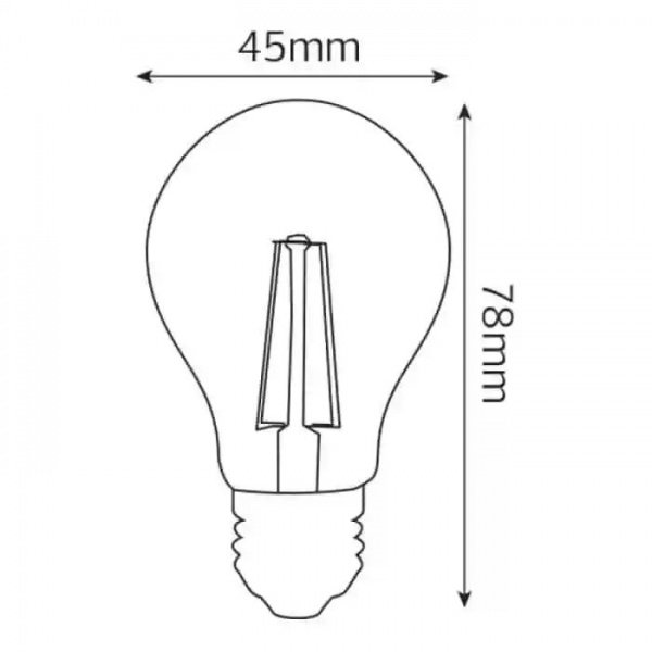 Лампа светодиодная HOROZ ELECTRIC Filament Mini Globe G45 6 Вт E27 4200 К 220 В прозрачная 001-063-0006-030 