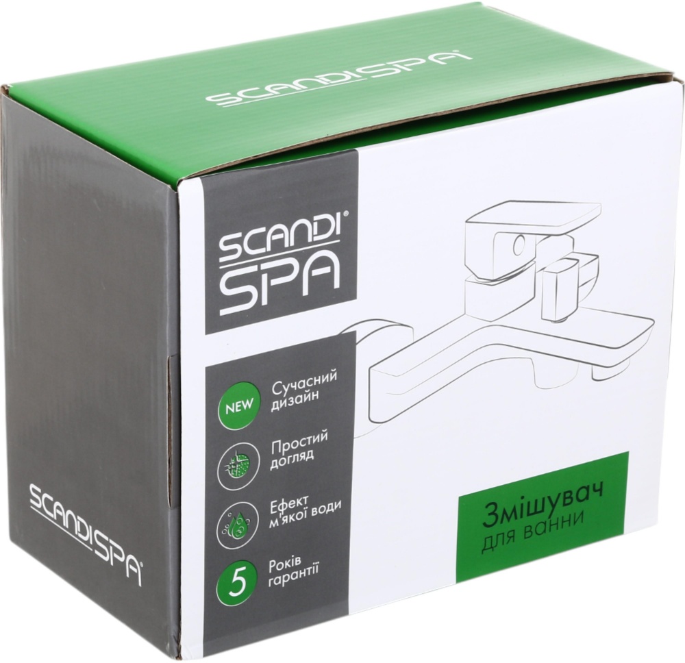 Змішувач для ванни ScandiSPA Lofn хром