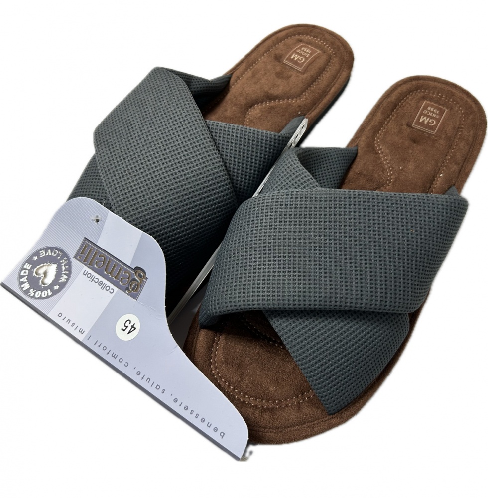 Капці домашні Gemelli Марсель р.43 сірий