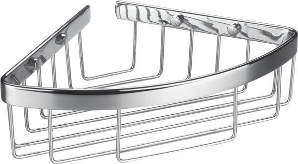 Полка угловая EGO с крючками 220x220x75 мм 