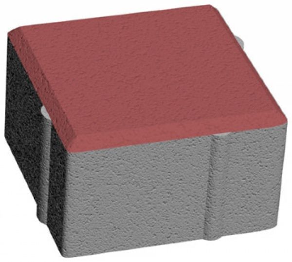 Тротуарна плитка Золотой Мандарин Квадрат малий червоний 100х100х60 мм