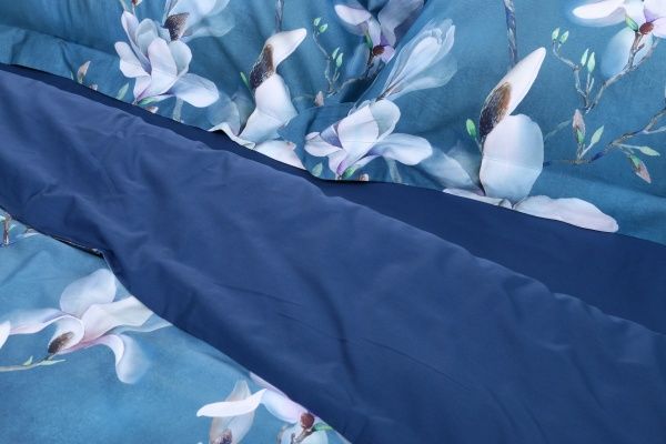 Комплект постільної білизни Tender flowers D двоспальний різнокольоровий принт La Nuit 