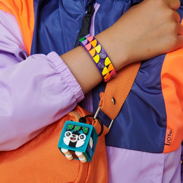 Конструктор LEGO DOTS Браслет и бирка для сумки «Неоновый тигр» 41945