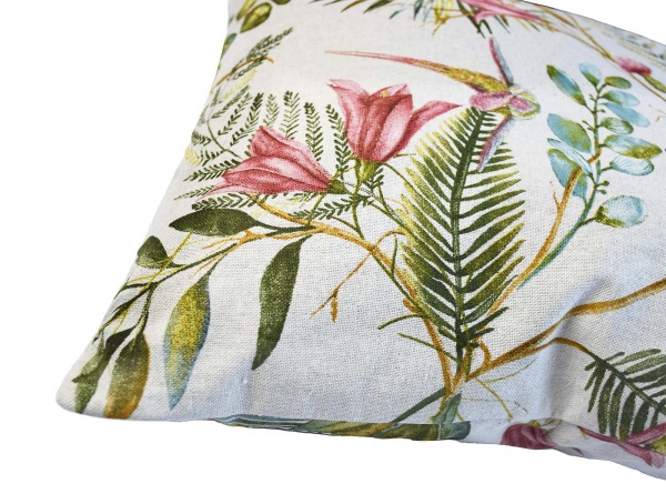 Подушка декоративна Villa квіти 45x45 см білий Прованс 