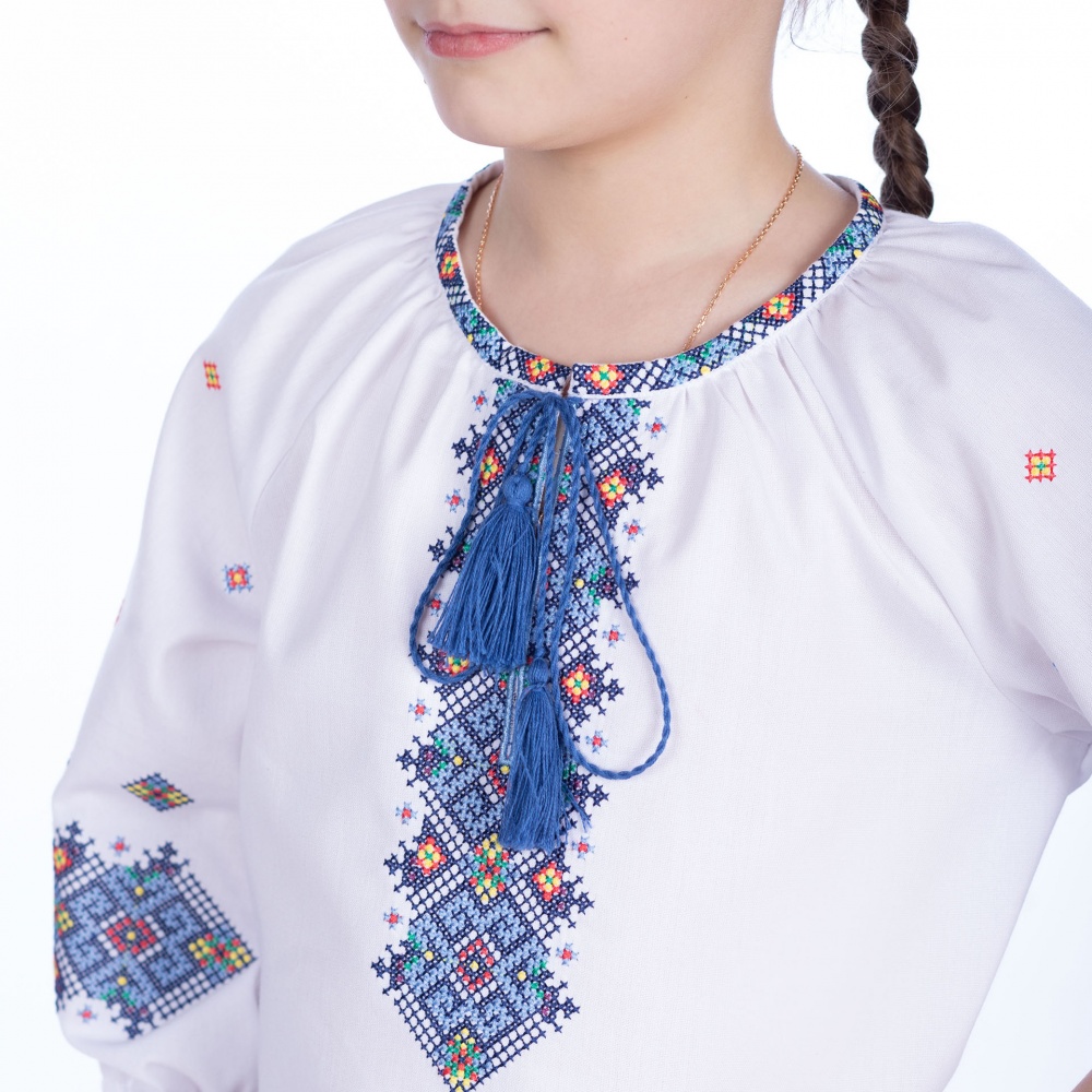 Вишиванка для дівчаток Едельвіка 379-23/09 р.146 білий 379-23/09