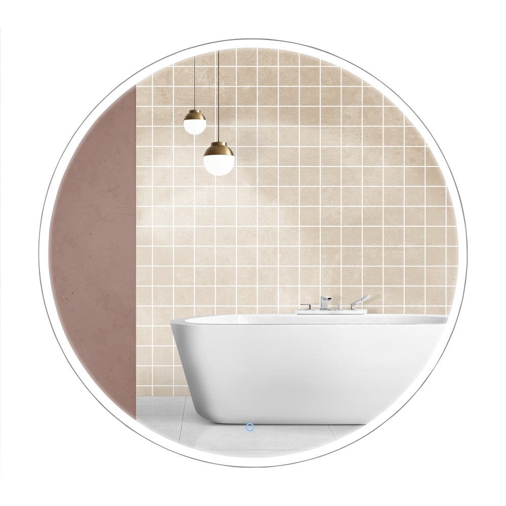 Зеркало со встроенной подсветкой Aqua Rodos Lorenzo black D-100 sensor