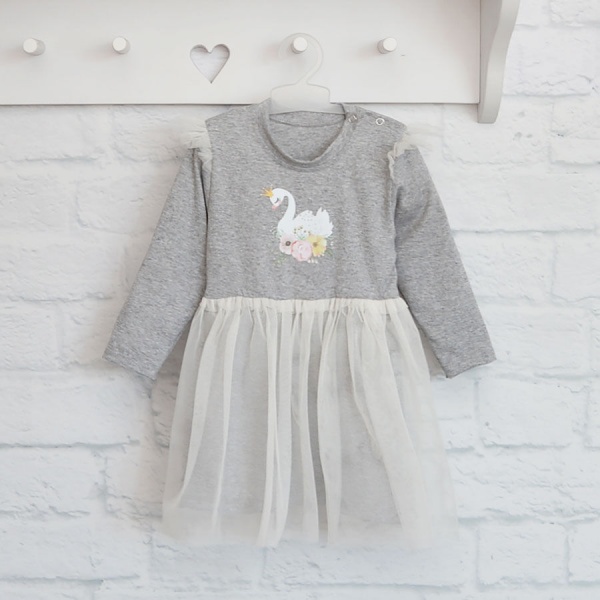 Платье Blanka Лебедь р.116 серый 110192 