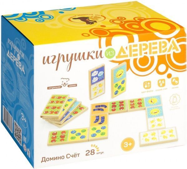 Игрушка Іграшки з дерева Домино Счет Д395