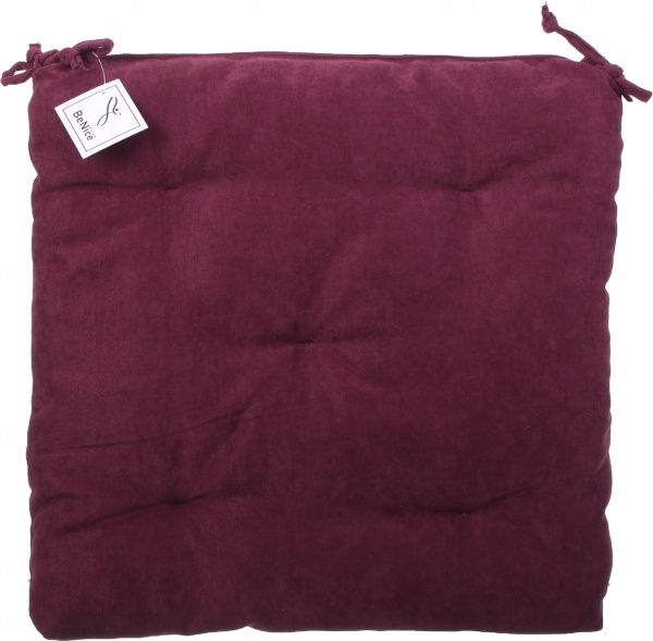 Подушка на стул Велмарт 40х40х3 см вино