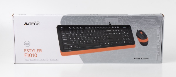 Комплект клавиатура и мышь A4Tech F1010 (Orange) 