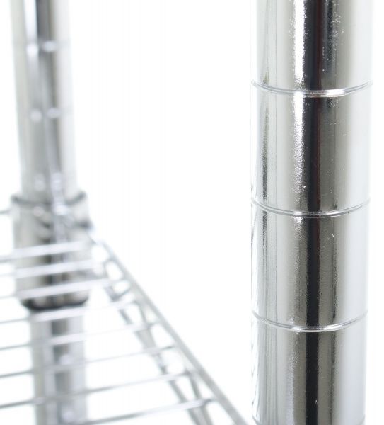 Стелаж металевий 1200x760x350 мм хром (143047-4LC) 