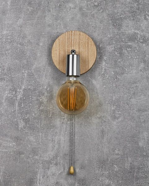 Бра Iterna Malme 1xE27 ясень LW023 