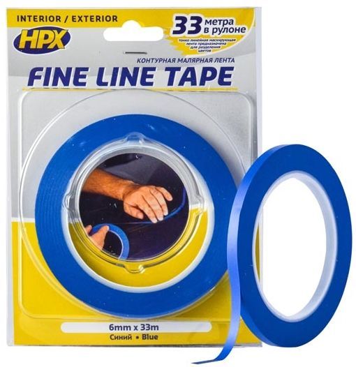 Стрічка малярна HPX Fine Line для складних контурів 33 м FL0633