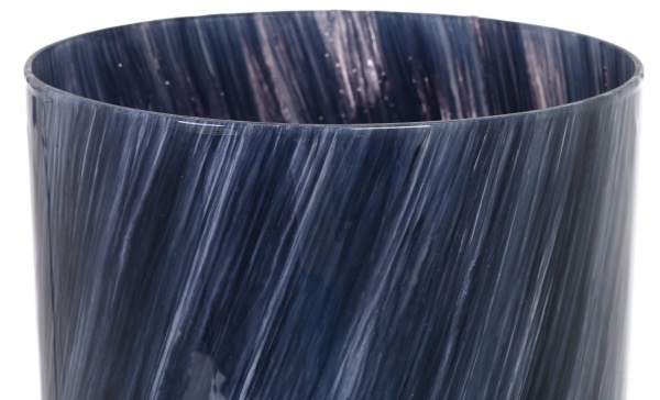 Ваза PANACHE Pacifica 47 см темно-синій із білим/нікель 