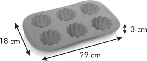 Форма для кексов DELICIA SiliconPRIME 29x18x3 см 629442 Tescoma