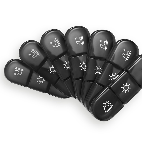 Органайзер для таблеток MVM PC-17 BLACK 41x119x157 мм