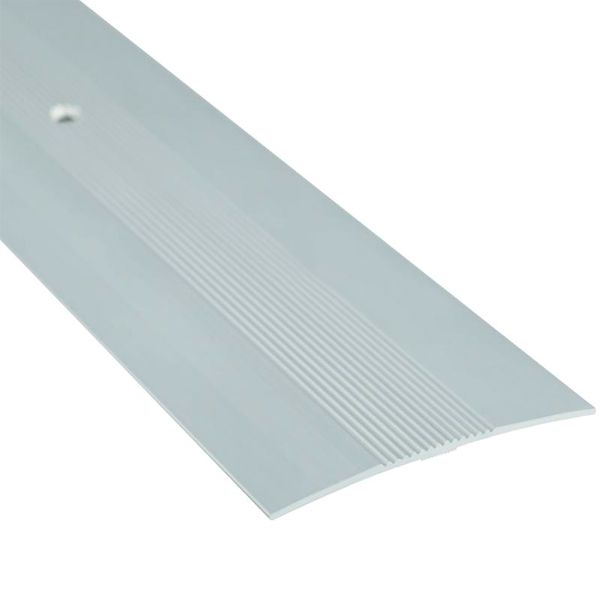 Поріжок алюмінієвий анодований Braz Line рифлений з отворами 60x900 мм срібло 