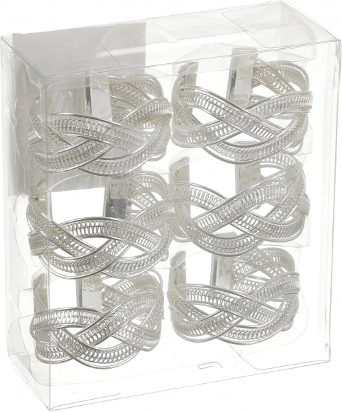 Набір кілець для серветок Silver Mistery 13х11х4,8 см 6 шт