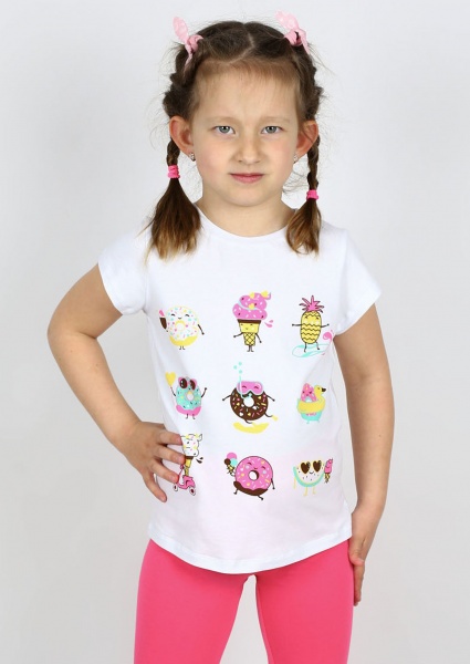 Футболка для дівчаток Sweet baby №0021/16093 р.134 різнокольоровий 