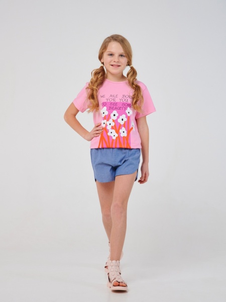 Шорты для девочек Smil 112381 р.134 джинс 