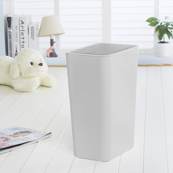 Ведро для мусора MVM 12 л серый BIN-14 12L GRAY