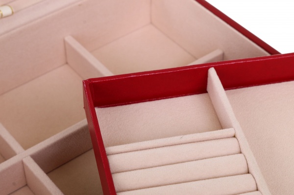 Шкатулка для украшений Royal case 25,2х25,2х8,6 см красная