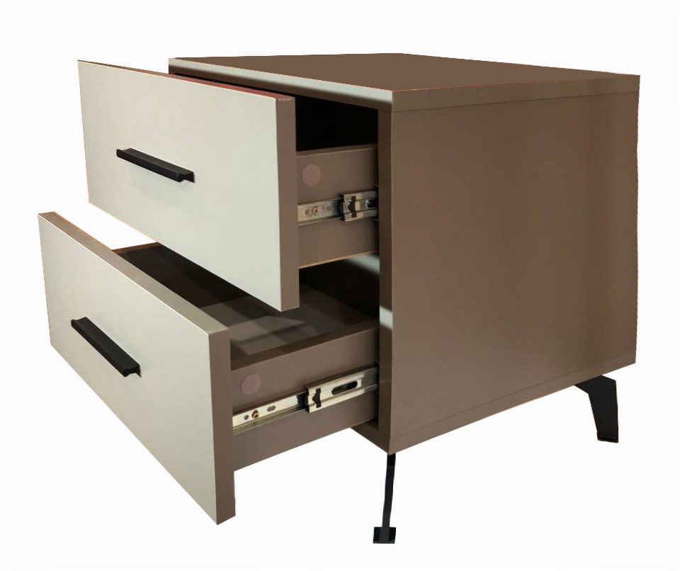 Тумба прикроватная Kartissa Арта 2ш 452x480x439 мм кашемир/кашемир (Т2ш-к)